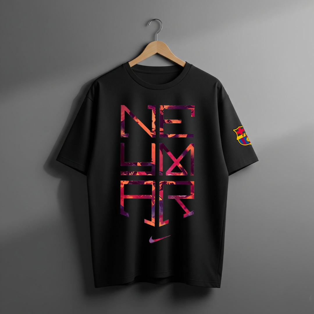 Neymar Visca Barca Black Oversized Tee