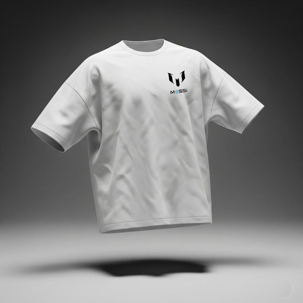 Messi GOAT Mode White Oversized T-Shirt - Limited Edition