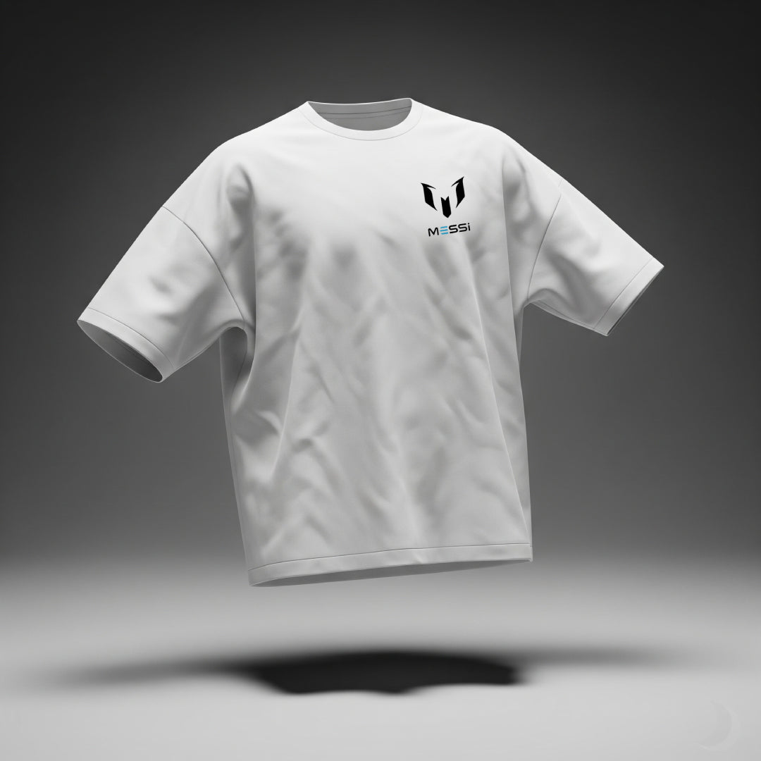 Messi GOAT Mode White Oversized T-Shirt - Limited Edition