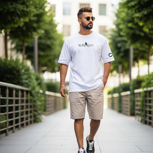 CR7 The Icon Stance White Oversized Tee – Limited Edition Drop