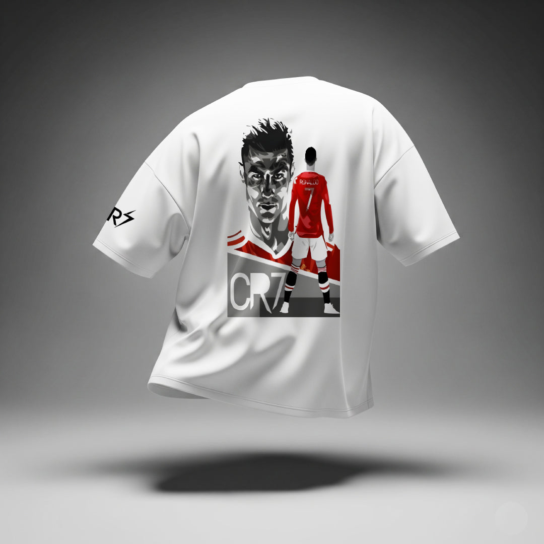CR7 The Icon Stance White Oversized Tee – Limited Edition Drop