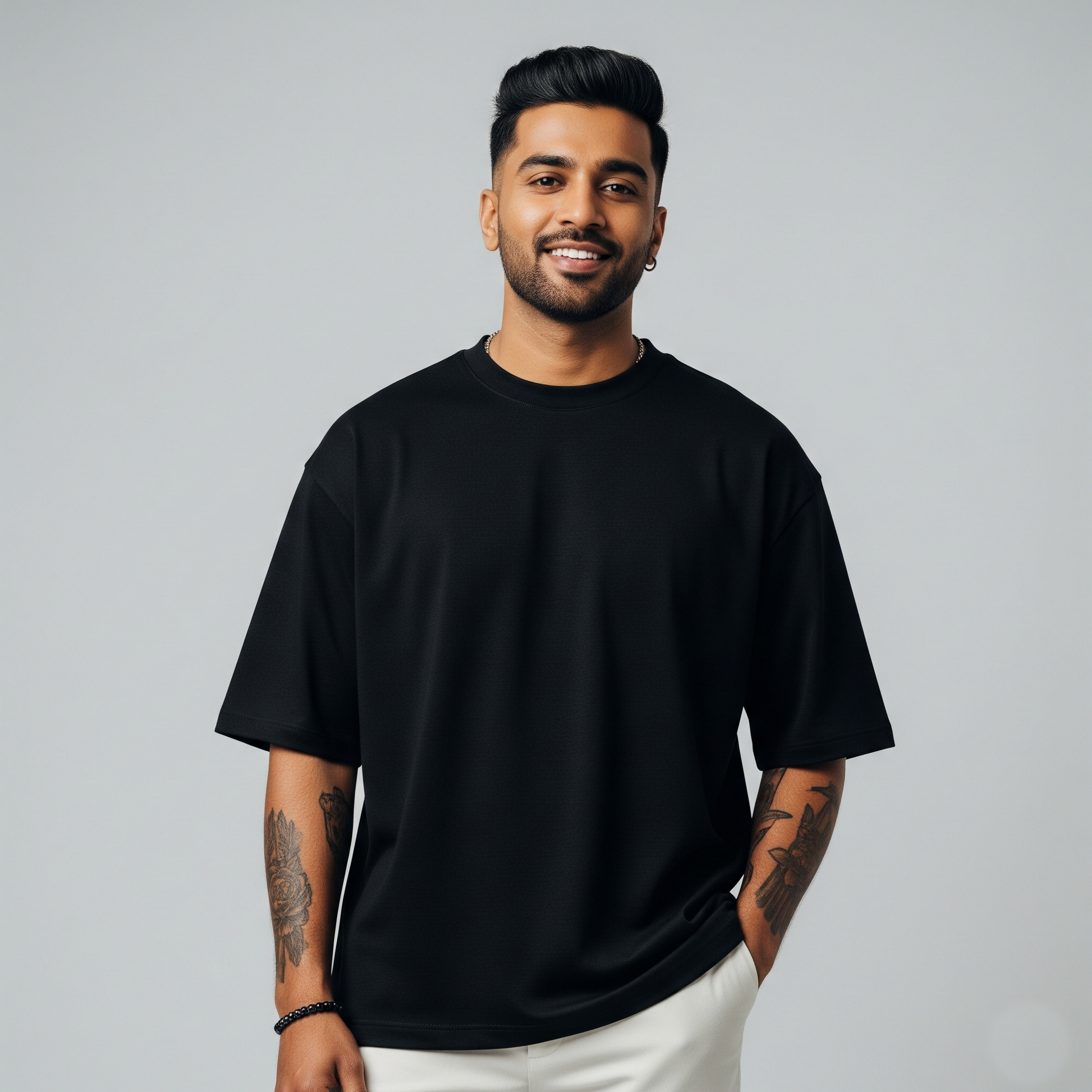 Normless Essentials Oversized T-Shirt in Black — 240 GSM Luxe Cotton