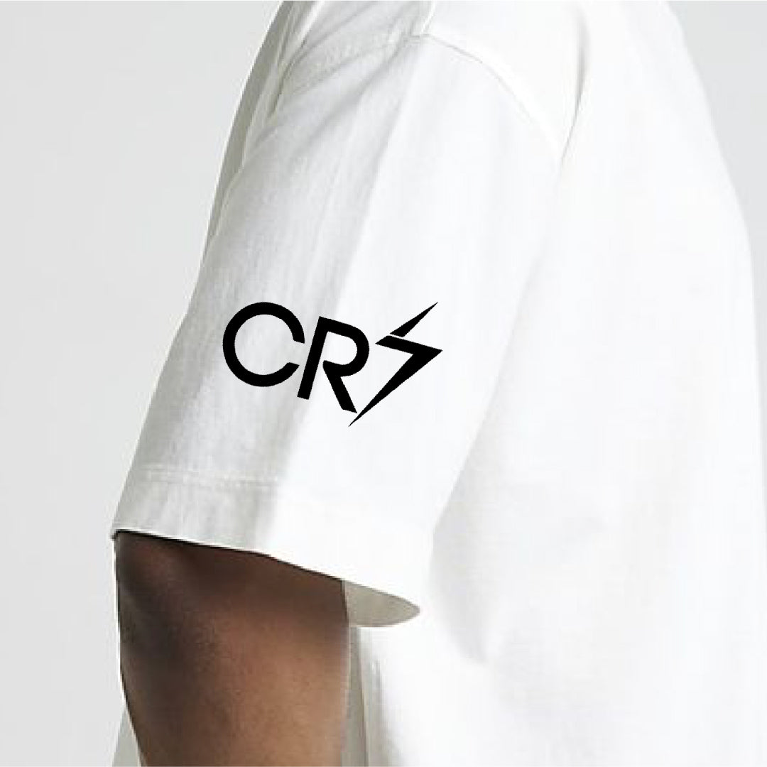 Ronaldo Legacy Mode White Oversized Tee – Limited Edition CR7 Drop