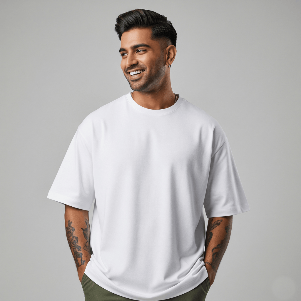 Normless Essentials Oversized T-Shirt in White — 240 GSM Premium Cotton