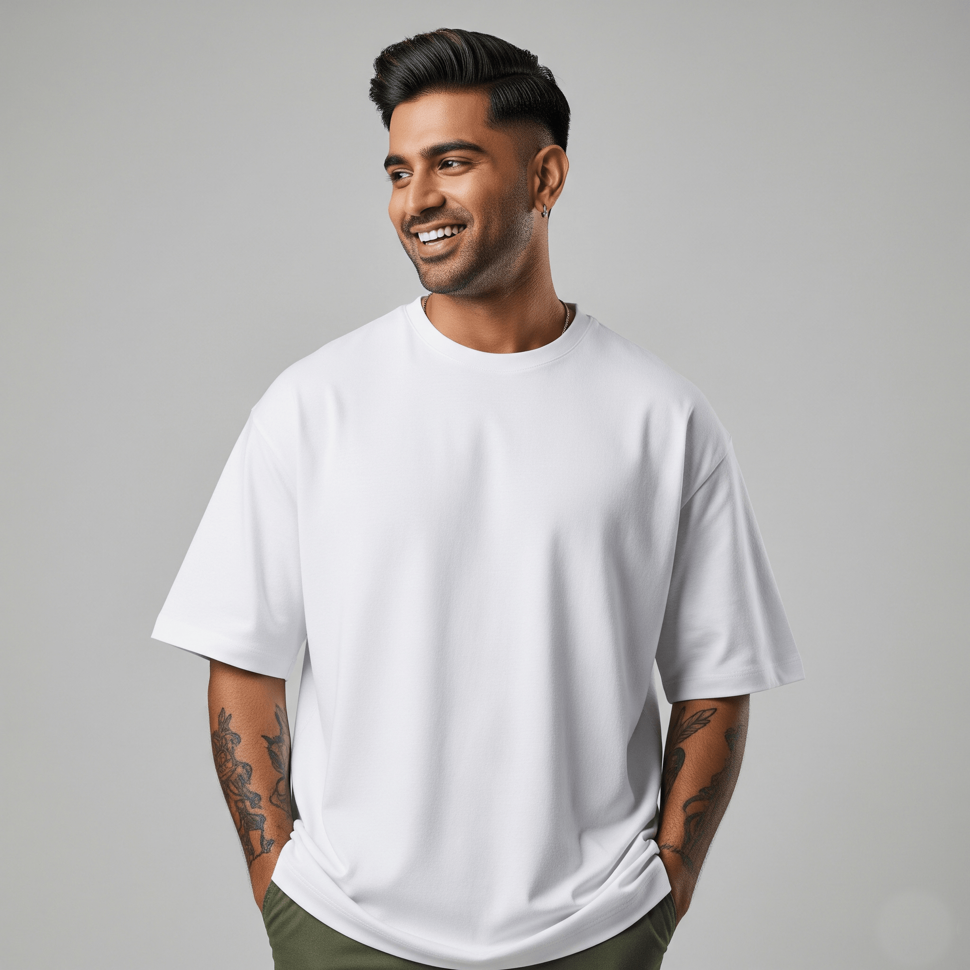 Normless Essentials Oversized T-Shirt in White — 240 GSM Premium Cotton
