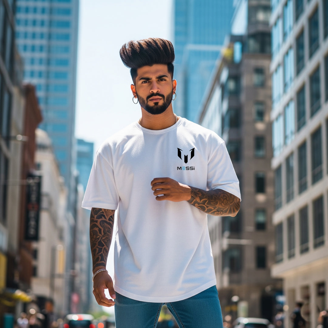 Messi GOAT Mode White Oversized T-Shirt - Limited Edition