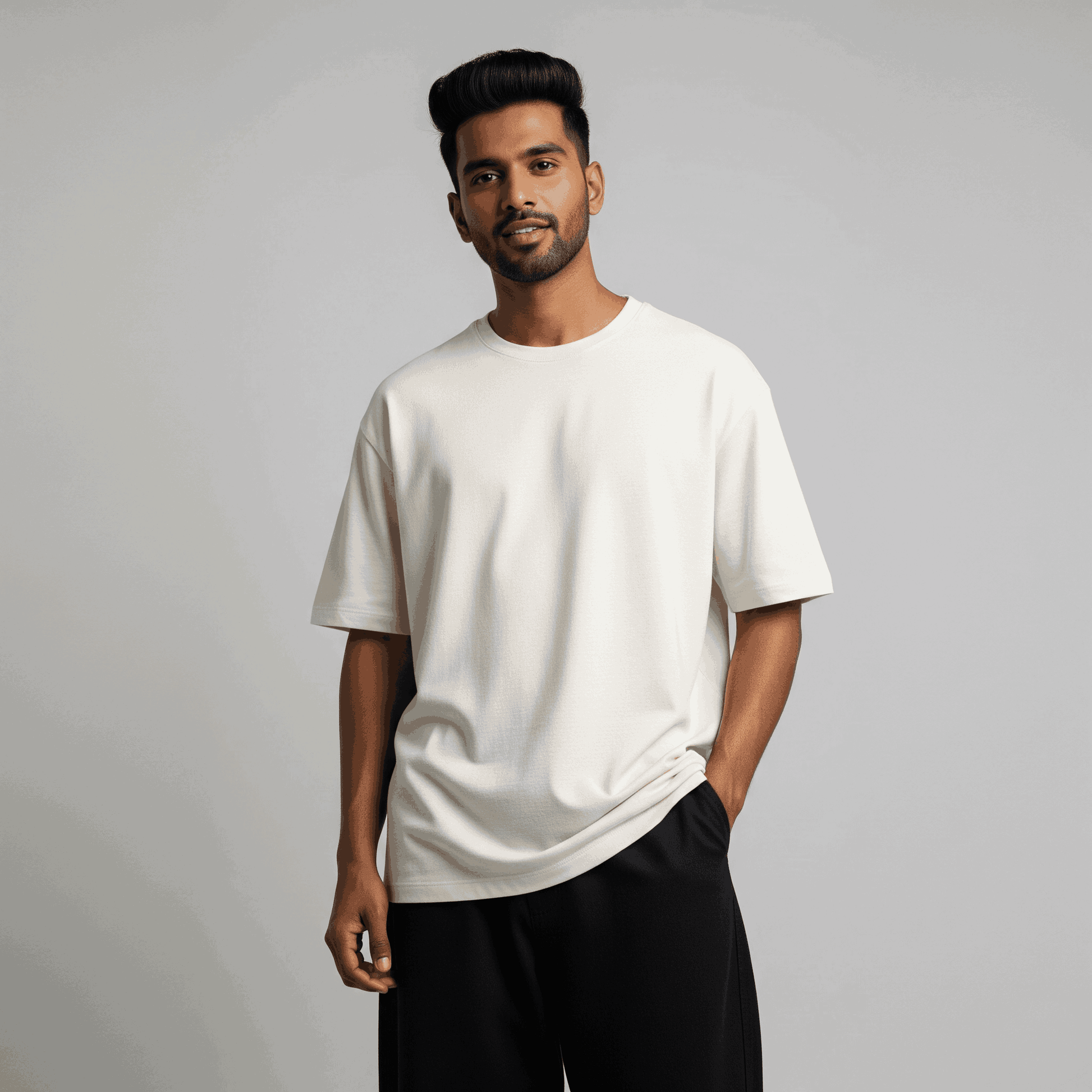 Normless Essentials Oversized T-Shirt in Beige — 240 GSM Soft-Tone Statement