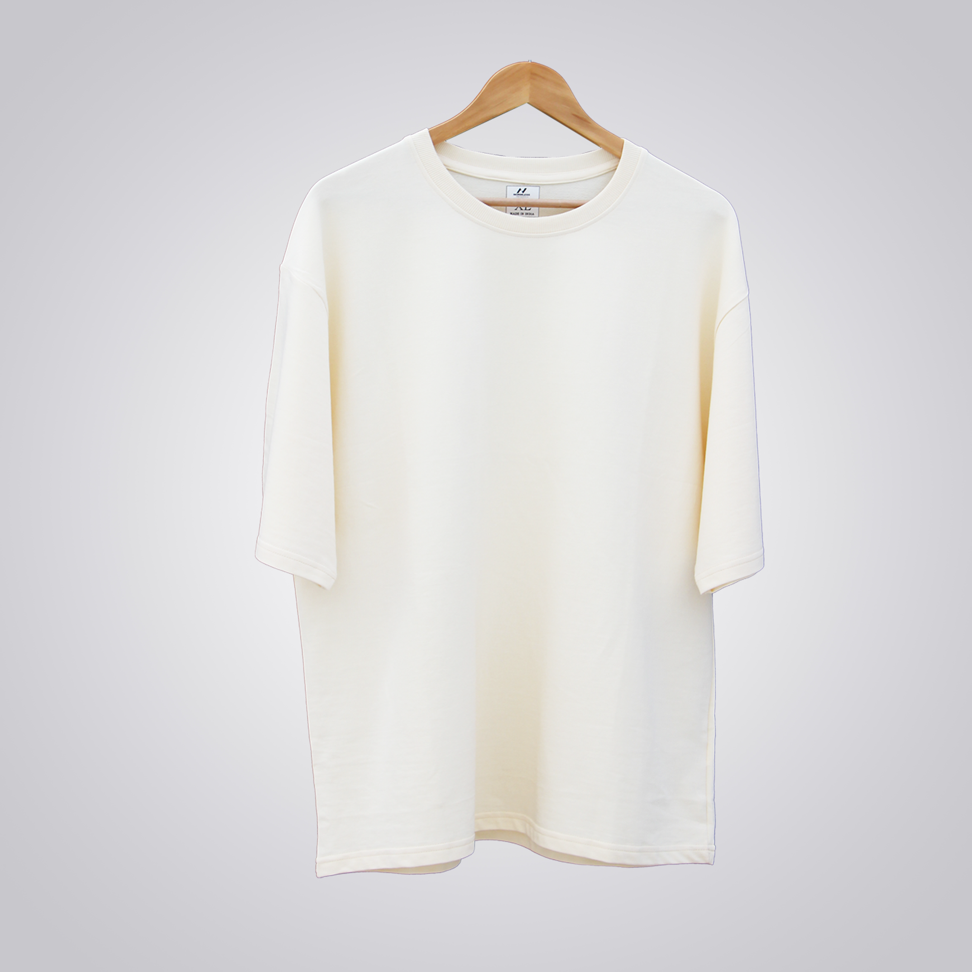 Normless Essentials Oversized T-Shirt in Beige — 240 GSM Soft-Tone Statement