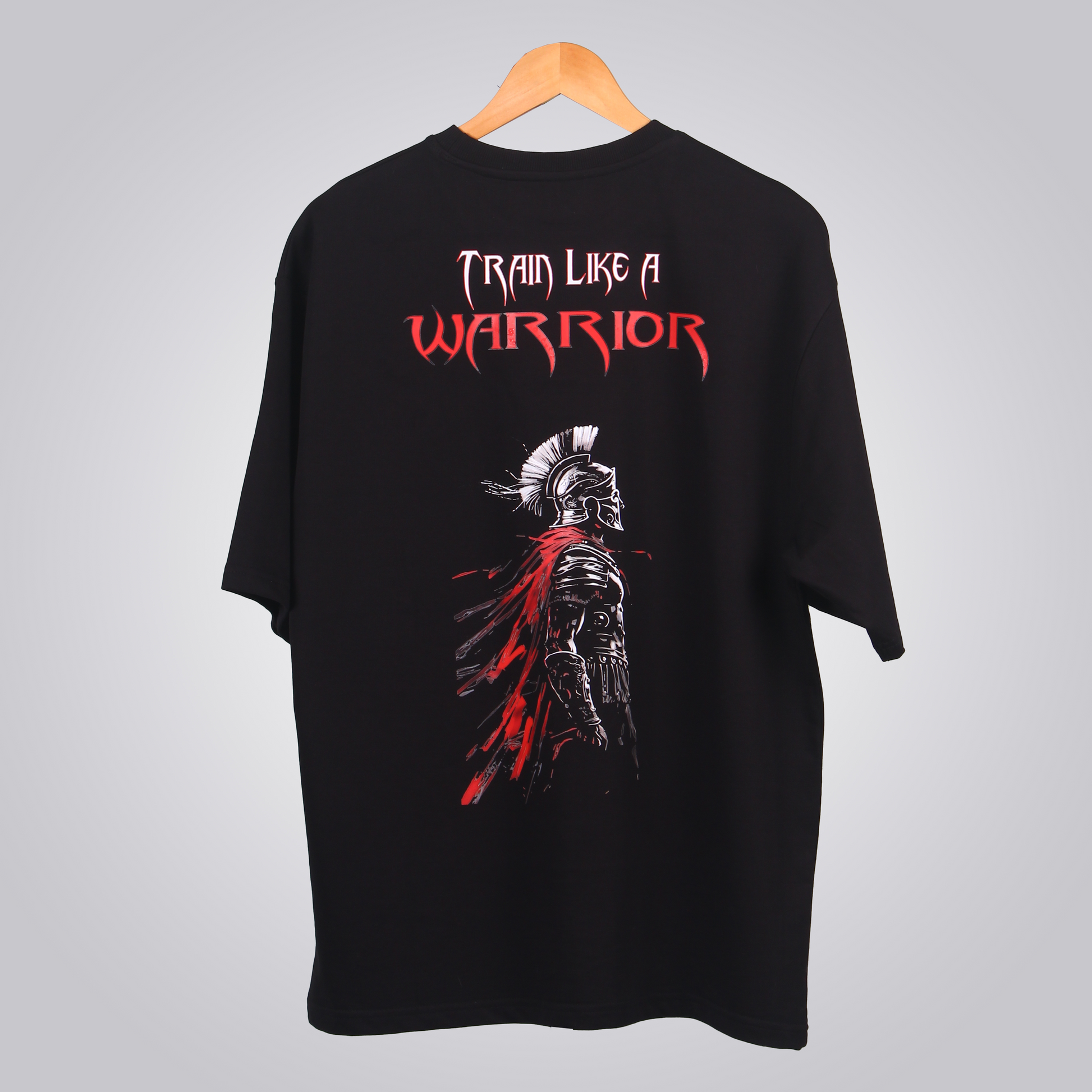 Normless Warrior Edition Oversized T-Shirt – Black (Front Warrior Text + Back Quote)