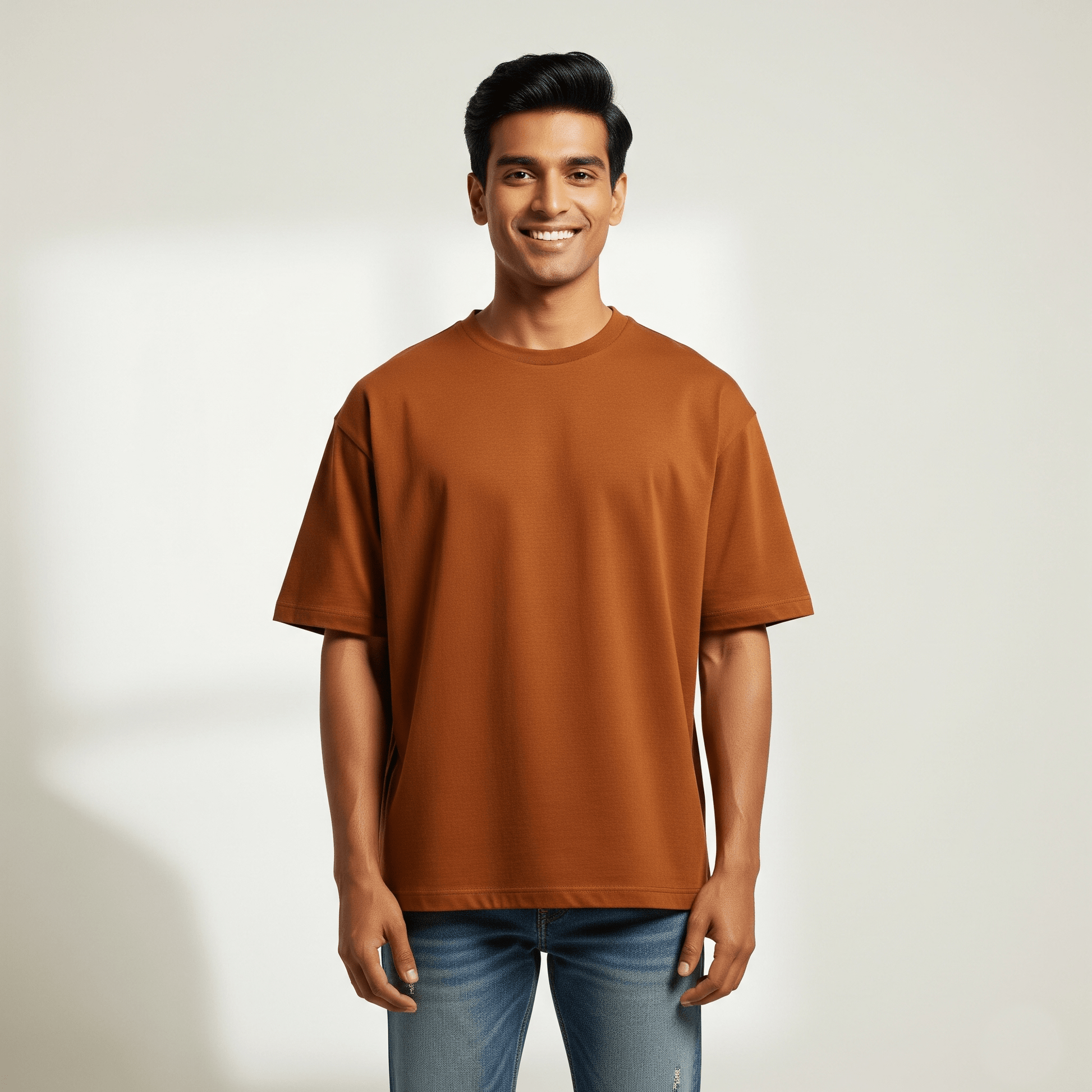 Normless Essentials Oversized T-Shirt in Brown – Earth-Toned Luxury