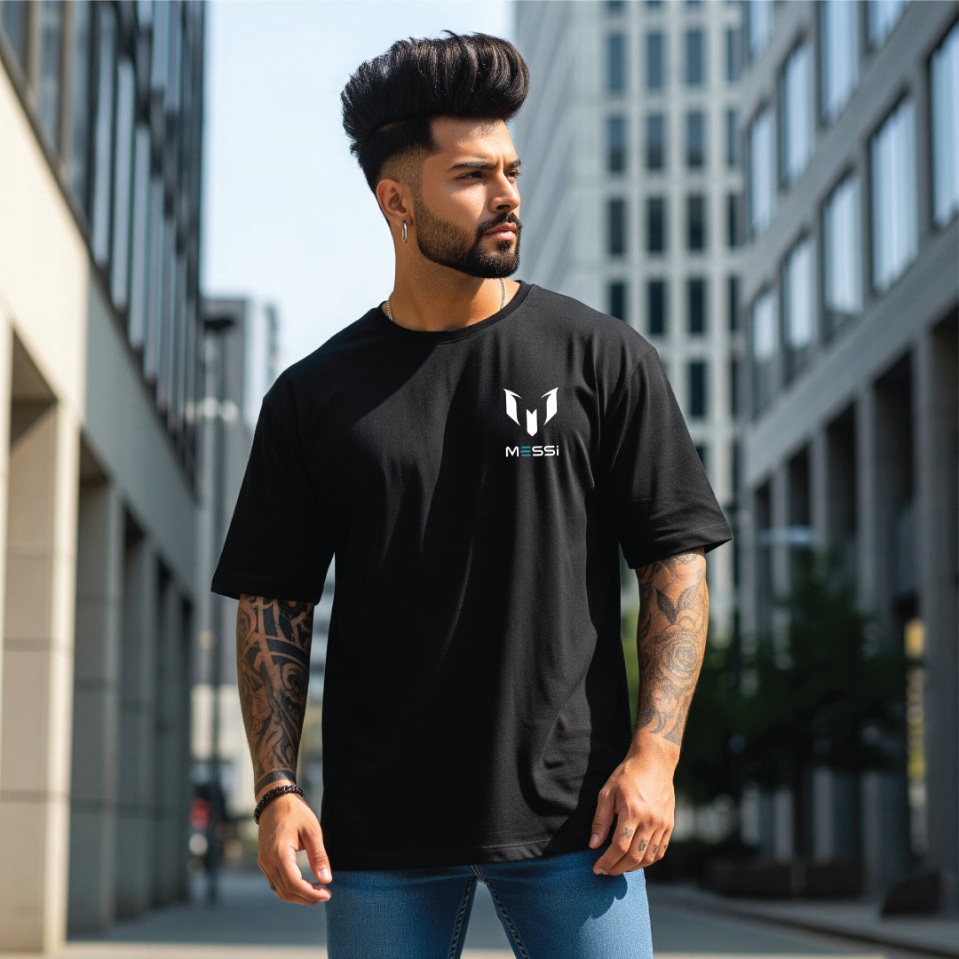 Messi GOAT Mode Black Oversized T-Shirt - Limited Edition