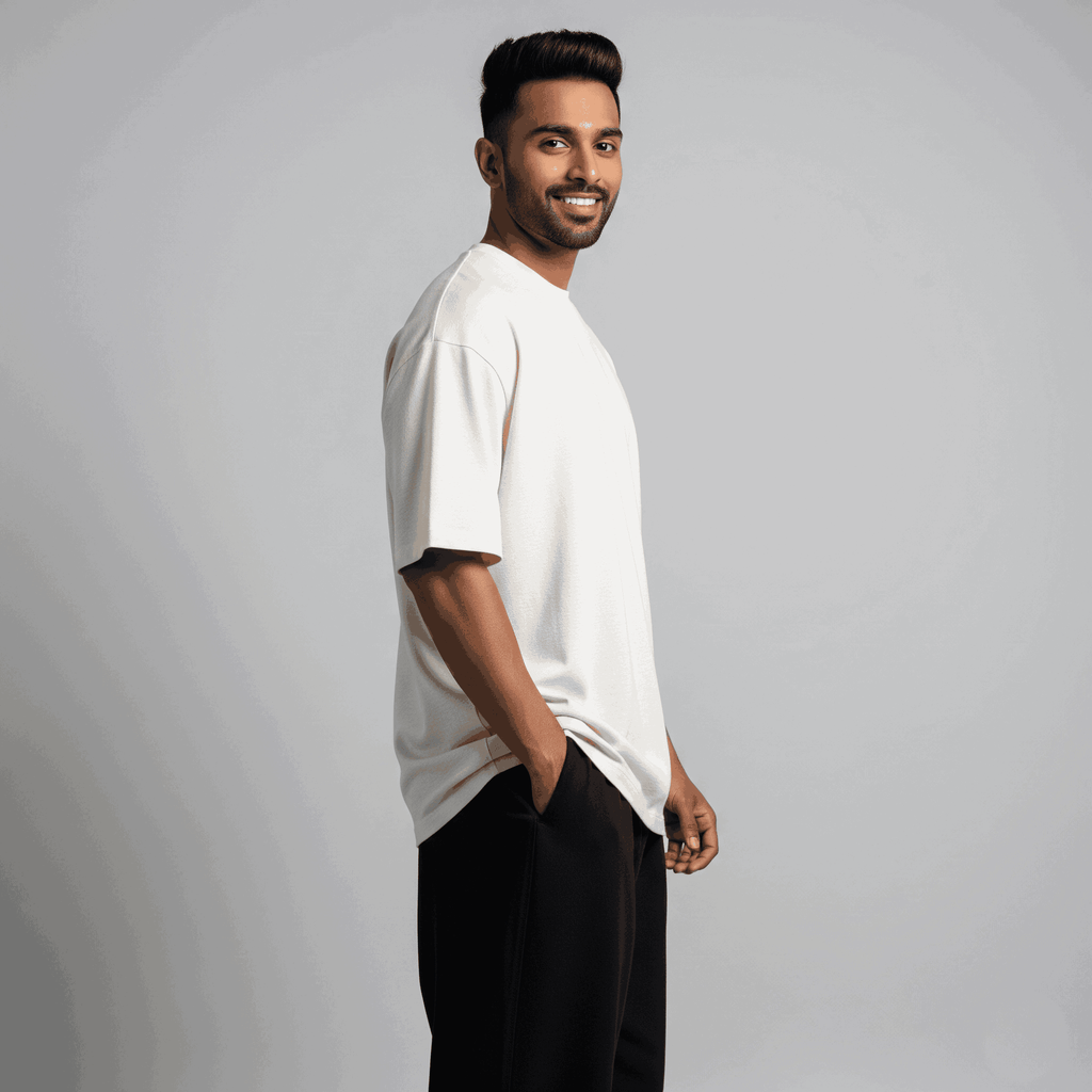 Normless Essentials Oversized T-Shirt in Beige — 240 GSM Soft-Tone Statement