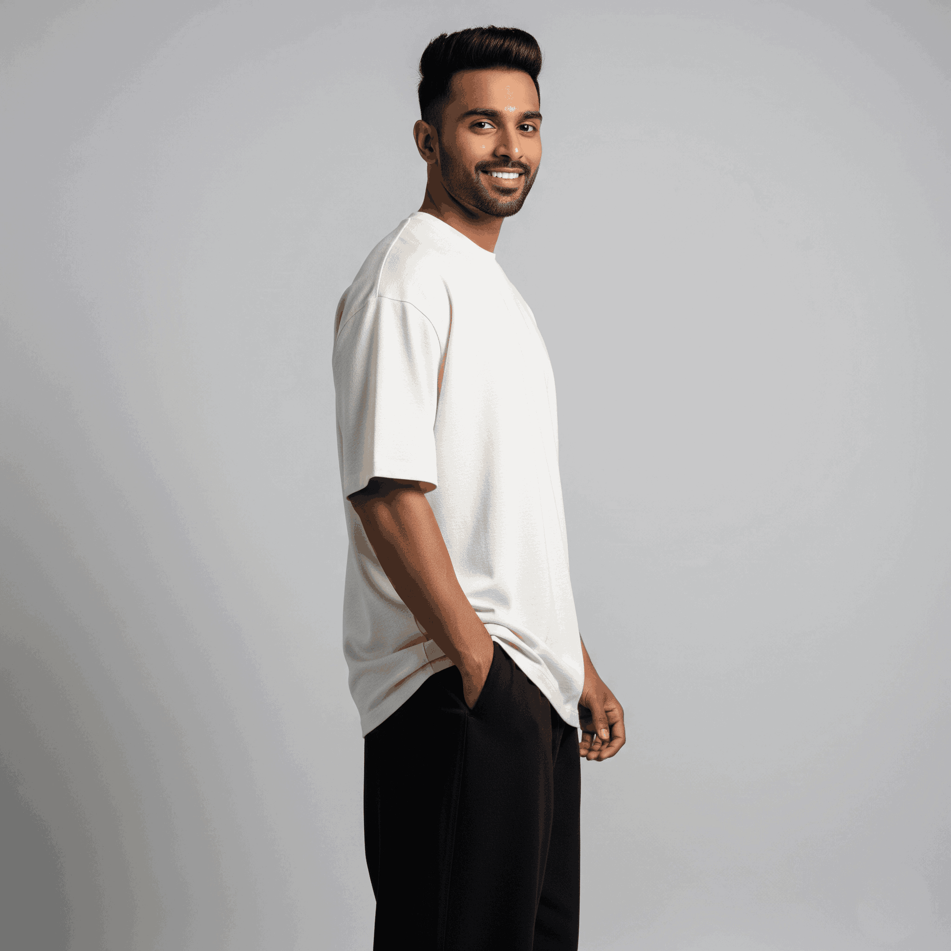 Normless Essentials Oversized T-Shirt in Beige — 240 GSM Soft-Tone Statement