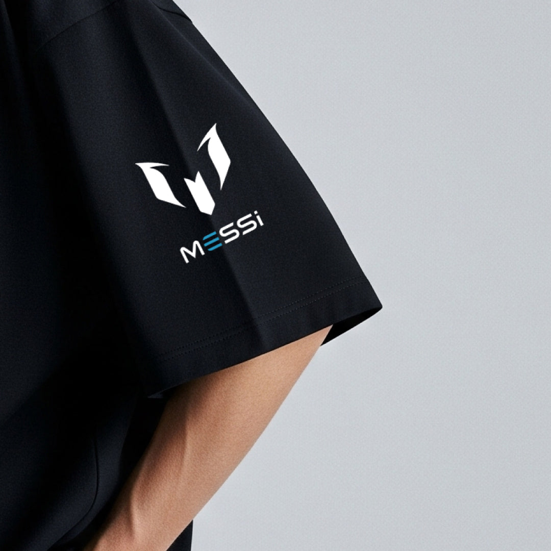 Messi Number 10 Legacy Black Oversized Tee – Limited Edition