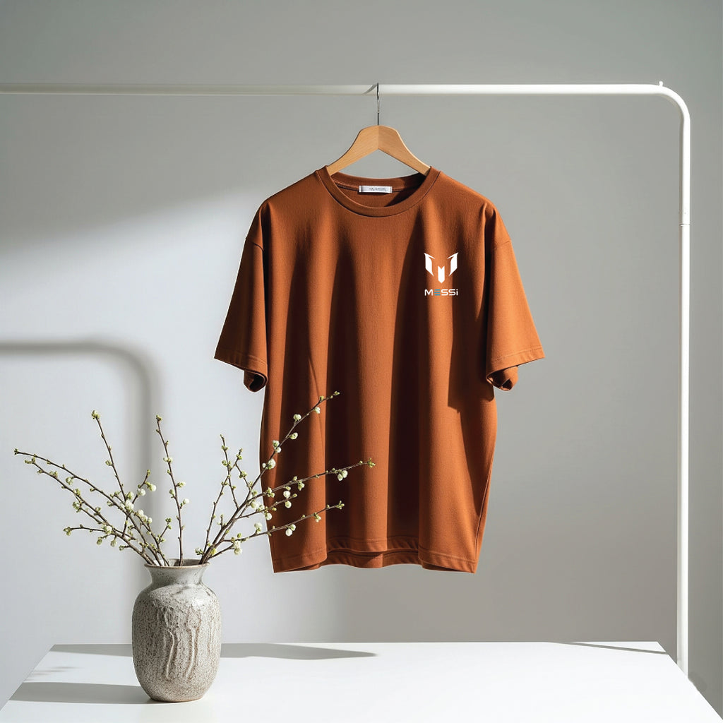 Messi GOAT Mode Brown Oversized T-Shirt - Limited Edition